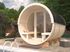Sauna extérieur rond en bois Palmako Anita 4 places avec poêle et façade vitrée - 10,4 m² - PALMAKO
