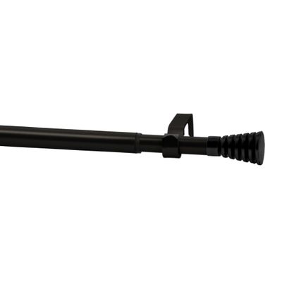 Kit de tringle à rideaux extensible en métal de 1.60 à 3 m diam 16 mm Finition Noir mat - MOBOIS