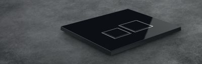 Plaque double commande pour WC suspendu noire Square SIAMP