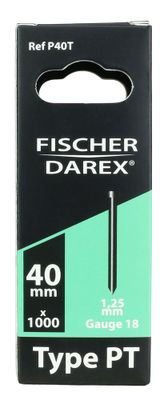 Pointes P40T avec tête longueur 40 mm par 1000 FISCHER DAREX