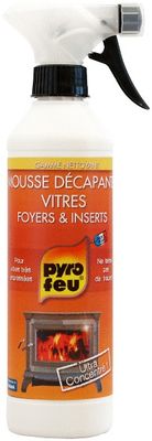 Mousse décapante vitres de foyers et inserts 500 ml - PYROFEU