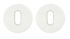 Rosaces de porte rondes à clé Mira blanc mat diamètre 52 mm ALPERTEC