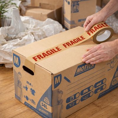 Ruban adhésif d'emballage kraft fragile 50 m x 48 mm - MOTTEZ