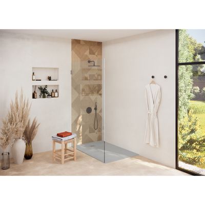 Receveur de douche 80x120 cm résine gris mat Econova - DURAVIT
