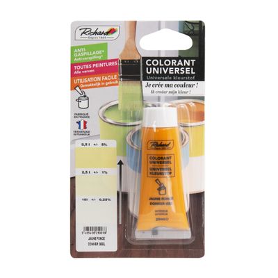 Colorant universel pour peinture 25 ml jaune foncé RICHARD