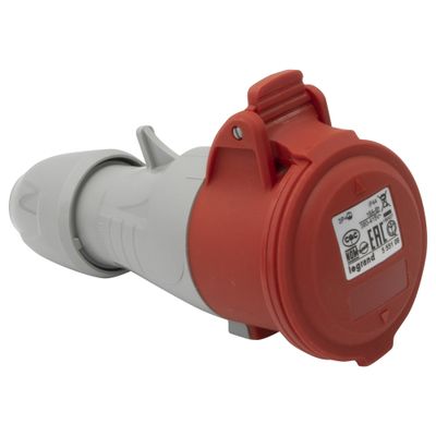 Prise électrique mobile industrielle femelle étanche IP44 3 pôles + terre 16A 380/415V - P17 LEGRAND