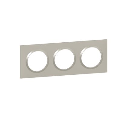 Plaque de finition 3 postes carrée Plume - Dooxie LEGRAND