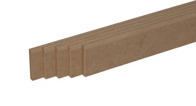 Plinthe à peindre bois MDF - Lot de 5 - 9 x 68 x 2200 mm - AJ TIMBER