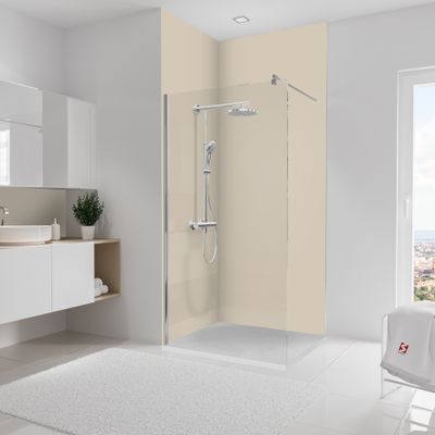 Panneaux muraux de douche 100x100x255 cm décor beige DécoDesign Brio - SCHULTE