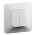 Double interrupteur va-et-vient encastrable 10A complet Blanc - Neptune LEGRAND