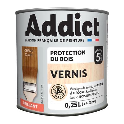 Vernis bois brillant chêne clair 250 mL - ADDICT