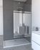 Paroi de douche à l'italienne 90x200 cm profilé chrome verre miroir 8 mm Parma - AURLANE