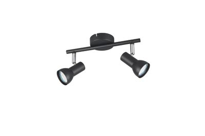 Réglette 2 spots GU10 Cantar noir 2x5W - REALITY