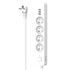 Multiprise avec interrupteur 4 prises + 3 USB-A 1,5m blanc - QUARX
