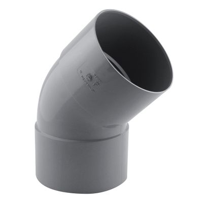 Coude PVC évacuation 45° femelle/femelle Ø100 - FITT