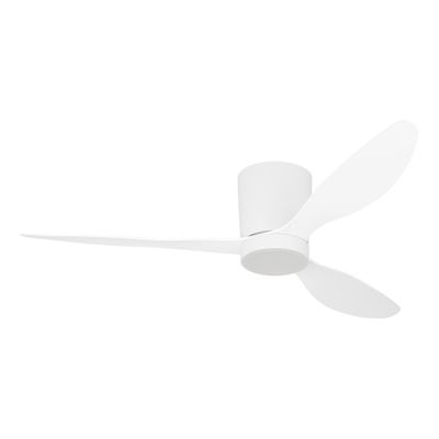 Ventilateur de plafond silencieux avec lumière LED + télécommande Blanc Ø132cm - Baracarès EGLO