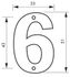 Chiffre 6 à visser hauteur 51 mm laiton THIRARD