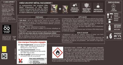 Préparation effet métal peinture multi-matériaux métal rouillé 0,5 L V33