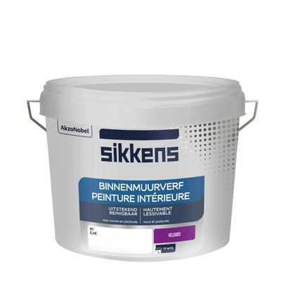 Peinture pour murs et plafonds velours blanc 10 L - SIKKENS