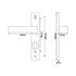 Poignées de porte double entraxe Celio blanc à condamnation ALPERTEC