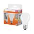 Lot de 2 ampoules LED standard dépoli E27 7W = 806 lumens blanc chaud Retrofit Classic - OSRAM
