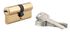 Cylindre de serrure double entrée 35 x 35 mm Trafic 6 haute sécurité laiton 5 clés THIRARD