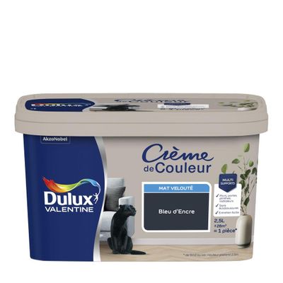 Peinture Crème De Couleur Mat Bleu d'Encre 2,5 L - DULUX VALENTINE