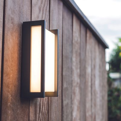 Applique extérieur LED Qubo gris IP54 1100 lumens blanc chaud - COREP