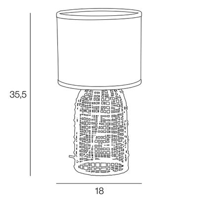 Lampe à poser E14 Tulum rotin 7W - COREP