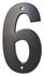 Chiffre 6 à visser hauteur 80 mm noir THIRARD