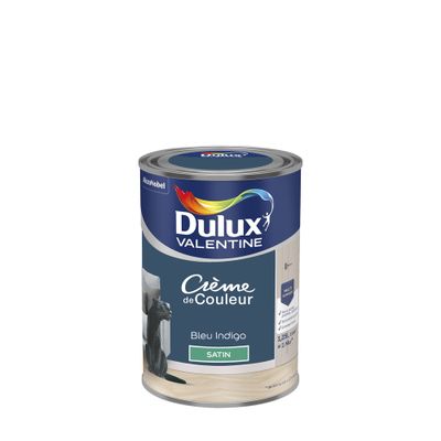 Peinture crème de couleur Bleu Indigo Satin 1,25 L - DULUX VALENTINE