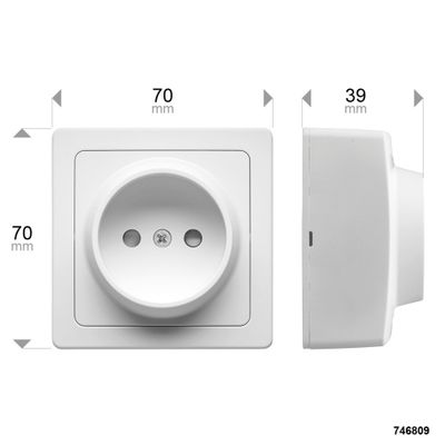 Prise 2 pôles en saillie Blok blanc - DEBFLEX