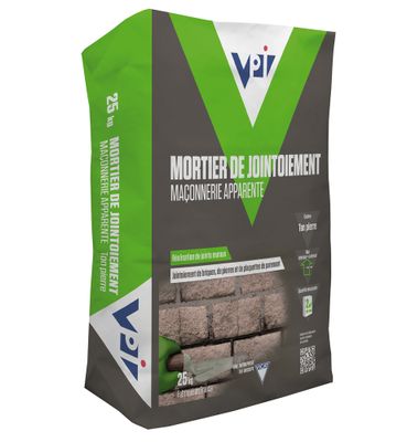 Mortier de jointement large pour murs ton pierre - sac de 25 kg - VPI