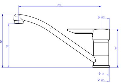 Mitigeur évier NF Solo chromé EUROSANIT