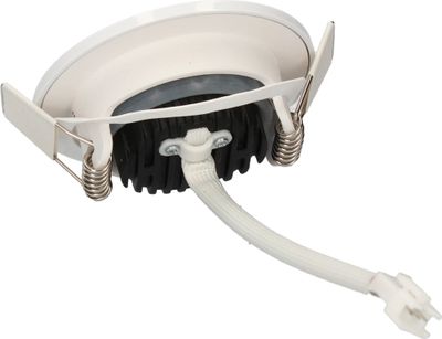 Spot LED encastrable extra-plat salle de bain IP65 et BBC orientable noir/blanc/acier - Azur ARLUX