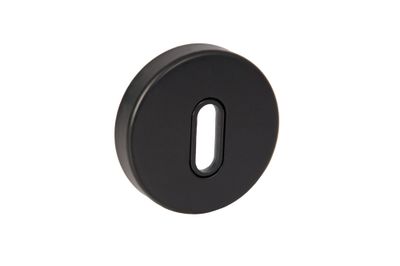 Rosaces de porte rondes à clé Mira métal noir mat diamètre 50 mm  ALPERTEC