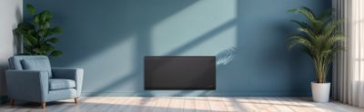 Radiateur à inertie sèche Nemea noir horizontal 1500W THOMSON