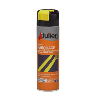 Bombe de peinture de marquage jaune fluo 0,5 L - JULIEN