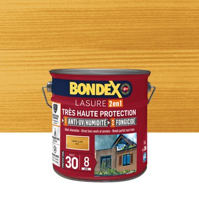 Lasure très haute protection 8 ans chêne clair 2,5 L - BONDEX