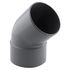 Coude PVC évacuation 45° mâle/femelle Ø80 - FITT