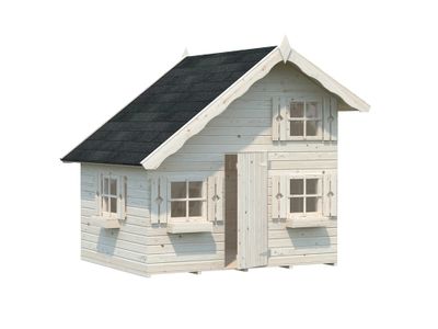 Cabane de jeux enfant en bois avec mezzanine Tom - 3,8 m² - Livraison à domicile incluse - PALMAKO