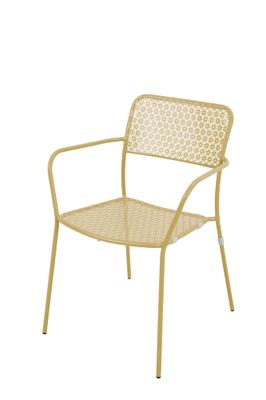 Salon pour balcon CATANE 2 personnes en acier moutarde BOCARNEA