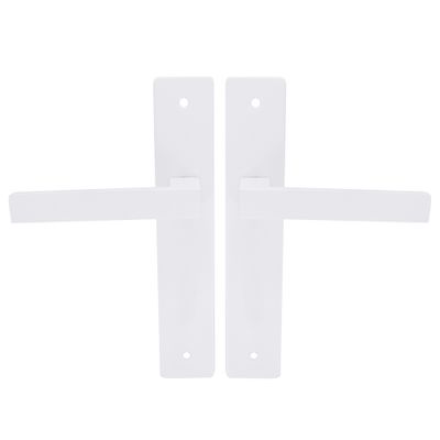 Poignées de porte sur plaques sans trou Joffrin blanc mat LINEA BERTOMANI