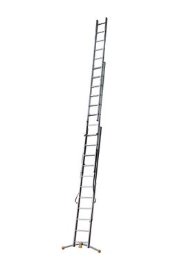 Echelle transformable 3 plans 3 x 11 échelons 6,90 / 7,60 m HobbyLot avec base rapportée aluminium - HAILO