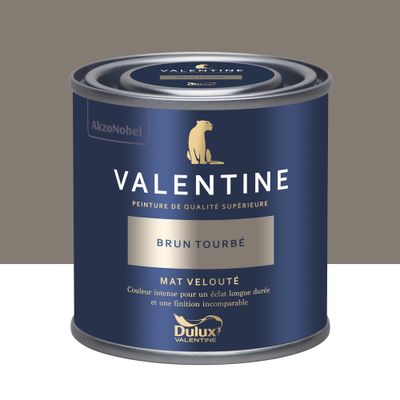 Peinture Valentine Mat Velouté Brun Tourbé 125 mL - DULUX VALENTINE