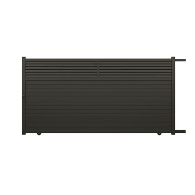 Portail coulissant aluminium JASMIN l.3,60 x H.1,834 m gris quartz livraison directe à domicile GARDEN GATE