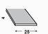Profilé plat acier laminé 25 x 4 mm 2 m CQFD