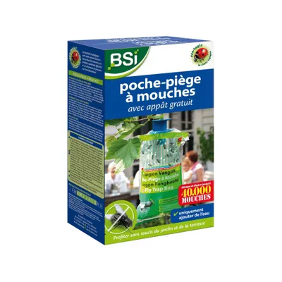 Poche piège à mouches réutilisable avec appât écologique Fly Attract - BSI