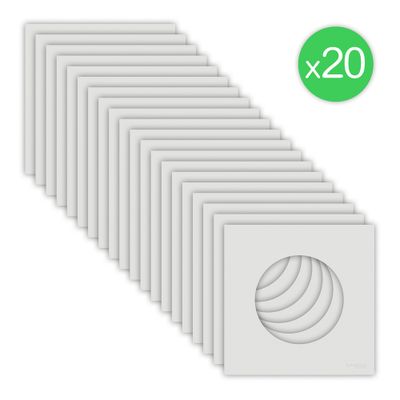 Plaques de finition 1 poste Odace 2025 blanc par 20 - SCHNEIDER ELECTRIC