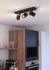Réglette 3 spots salle de bains GU10 Consuma noir et bois IP44 9W - EGLO